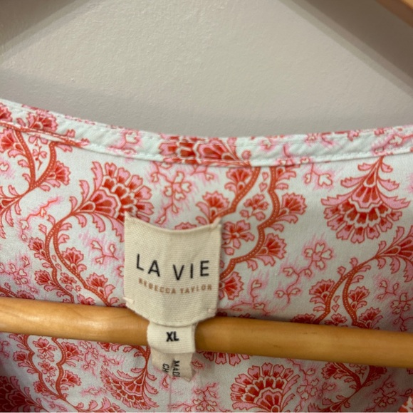 LA VIE REBECCA TAYLOR Pink Wave Paisley Jumpsuit XL - Picture 5 of 14